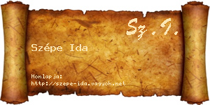 Szépe Ida névjegykártya